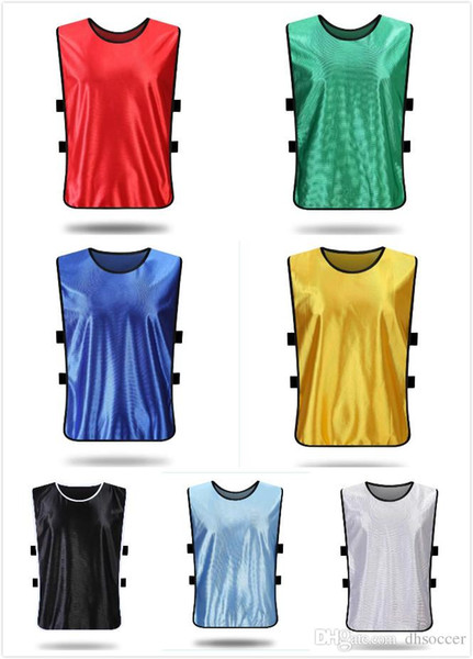 Men's blank Soccer Group against bibs football training jerseys good quality men soccer shirt sports group against vest mercerized material
