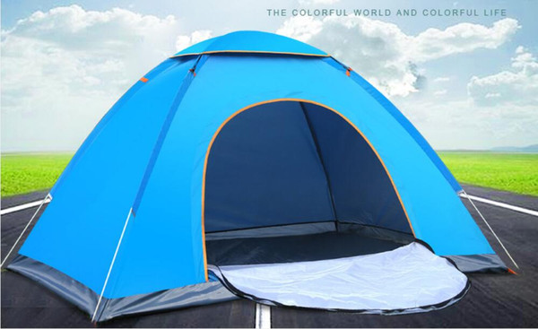 3-4 people outdoor camping tent sun protection shelter tent free to build quickly open portable tent