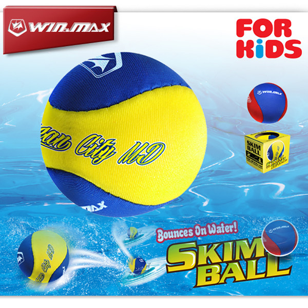 Christmas Gift for Kids pools Toy Winmax Funny Swimming Balls Bounces on Water Skim Ball Water Proof Skimming Silicone Water Bouncing Balls