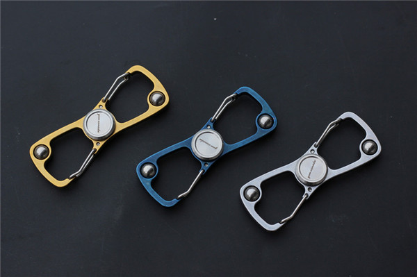 Free shipping,8 clip finger spinner with ball bearing 420 steel handle outdoor EDC tool