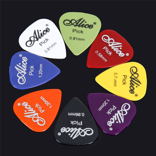 50Pcs/Set Electric Guitar Pick Acoustic Music Picks Plectrum 0.58/0.71/0.81/0.96/1.20/1.50mm Thickness Guitar Accessories