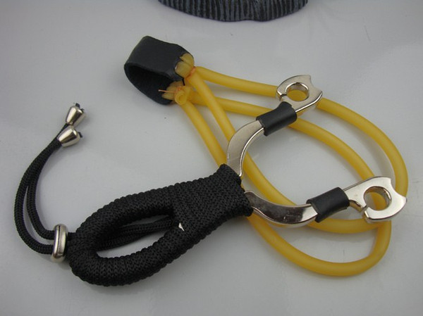 Archery Outdoor Shooting World Expo Slings Top Natural Latex Tube Pure Leather Pouch Hunting Caturist Christmas Gift Free Shipping