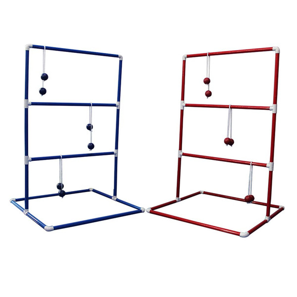 Ladder Golf Ball Game Ladder Toss Game With 6 Pairs of Balls(3 red and 3 blue)