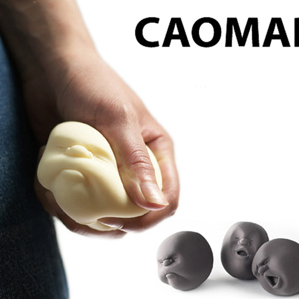 Fun Novelty Caomaru Antistress Ball Toy Human Face Emotion Vent Ball Resin Relax Doll Adult Stress Relieve Novelty Toys Gift