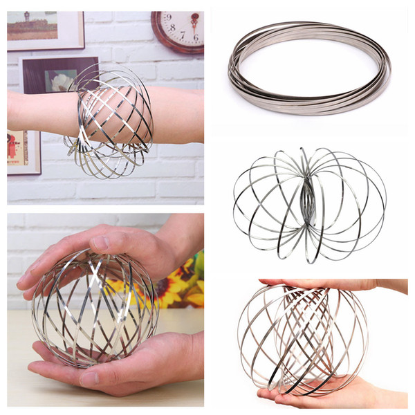 Flowtoy Amazing Flow Ring Toys Kinetic Spring Toy Funny Outdoor Game Intelligent Relax Toy Fidget Spinner EEA10