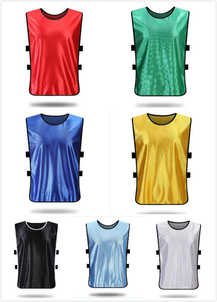Men's blank Soccer Group against bibs football training jerseys good quality men soccer shirt sports group against vest mercerized material