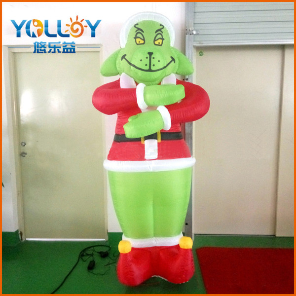 Grinch inflatable blow up yard decorations 2.4m High Oxford cloth material easy stock cheap price