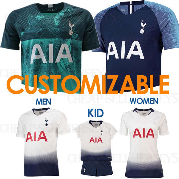 Customizable spurs Jerseys Tottenhames 10 KANE Jersey SON LAMELA DELE SANCHEZ 23 ERIKSEN Away blue Football shirt Men Kids Kits