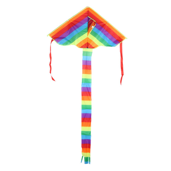 Triangle Rainbow Kite Outdoor Fun Sports Papalote Toy Kite Fly a Kite cometa voladora nylon no lines Outdoor recreation game