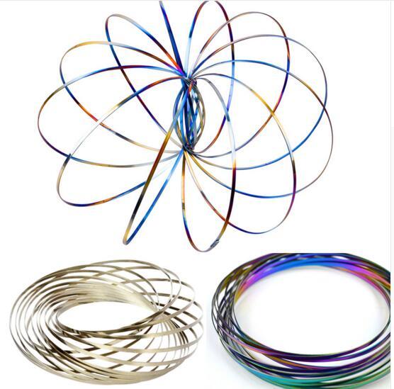 2018 multicolor Magic Ring Toroflux Torofluxus Flowtoy Amazing Flow Ring Toys Kinetic Spring Toy Funny Outdoor Game Intelligent Toy Fidget