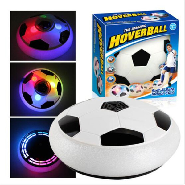 Creative LED Light Flashing Soccer Ball Toys Colorful Air Power Soccer Hoverball Hovering Football Gliding Outdoor Kids Toy Gift
