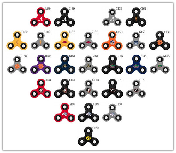 New Team 3-Way Fidget Spinner College NCAA Team Accessories All Teams High Quality Mix And Match Order Whoelsale All Fidget Spinner