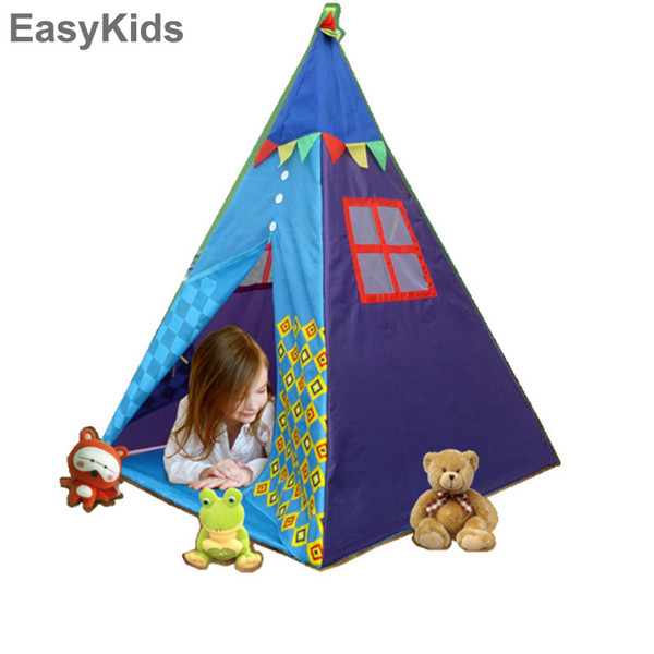 Portable Indian Pattern Toys Tent Play Teepees Safety Tipi Playhouse Activity House Kids Funny Indoor Game Outdoor Beach Tents