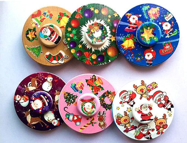 alloy 6 COLORS Christmas fidget spinner hand toy cube fidget senta outdoor game leisure sports toys CHRISTMAS GIFT