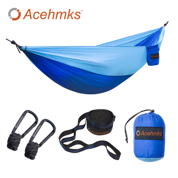 Acehmks Two-person 2 Person Travel Hammock Adults Ultralight Portable Hammock Survivors Outdoor Furniture Sleeping Hammocks