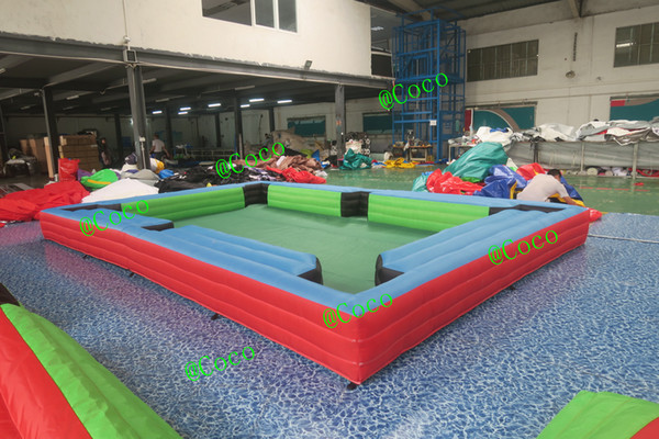 6x4 8x5 12x6m Inflatable Snooker Pool Table Billiards Court 16Pcs Balls For Game Play