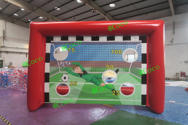 inflatable soccer kick shooting games for sale, inflatable football goal, cheap inflatable soccer goal
