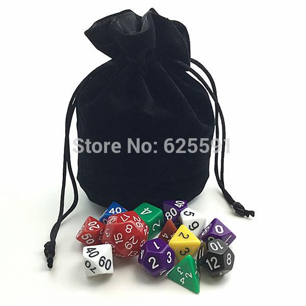 Wholesale-TOP Quality Dice bag Jewelry Packing Velvet bag 6*5.5