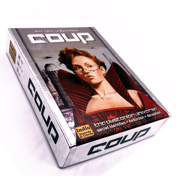 Classic board game card English version of coup Family party game COUP Board Game 0.16g/set