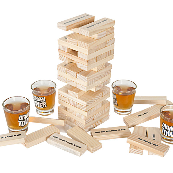 Drunken Tower Jenga Board Game Drinking Games Jigsaw Bingo Party Games