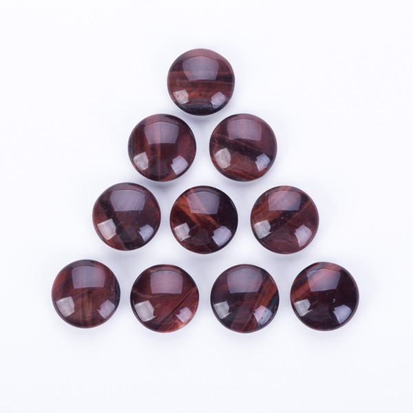 Natural Red Tiger Eye Gemstone go game beads double sides convex bead Chinese Chess beads