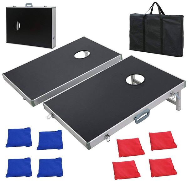 New Portable Bean Bag Toss Cornhole Game Set of 2 Boards and 8 Beanbags US Stock