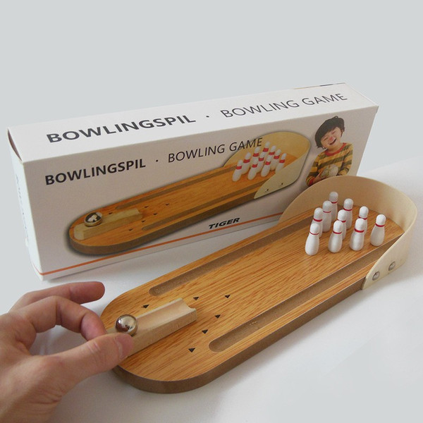 Desktop Bowling Game Solid Wood Mini Gift Children Innovative Toys New Indoor Table Games Paternity Fun Ball Portable 9 49wp F