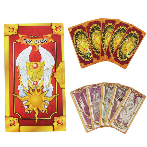 56PCS/Set Card Captor Sakura Kinomoto Clow Cards Magic Anime Cosplay Tarot Card 15.9*7.1cm