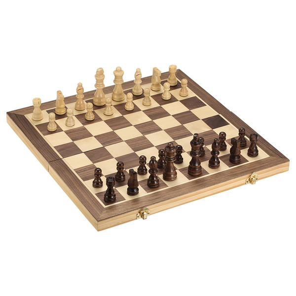 Y6468 Foldable Wooden Chess Set International Chess Entertainment Game Chess Set Folding Board