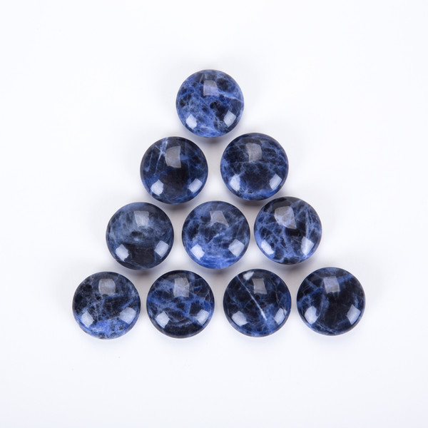 Brazil Blue Sodalite Gemstone go game beads double sides convex bead Chinese Chess beads