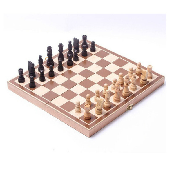 30*30CM Funny Folding Folable Wooden International Chess Set Board Game Funny Game Sports Entertainment Free Shipping