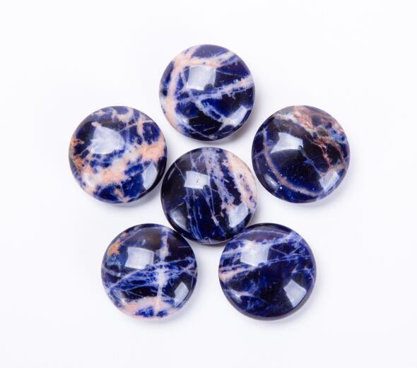 Brazil Sodalite Gemstone go game beads double sides convex bead Chinese Chess beads