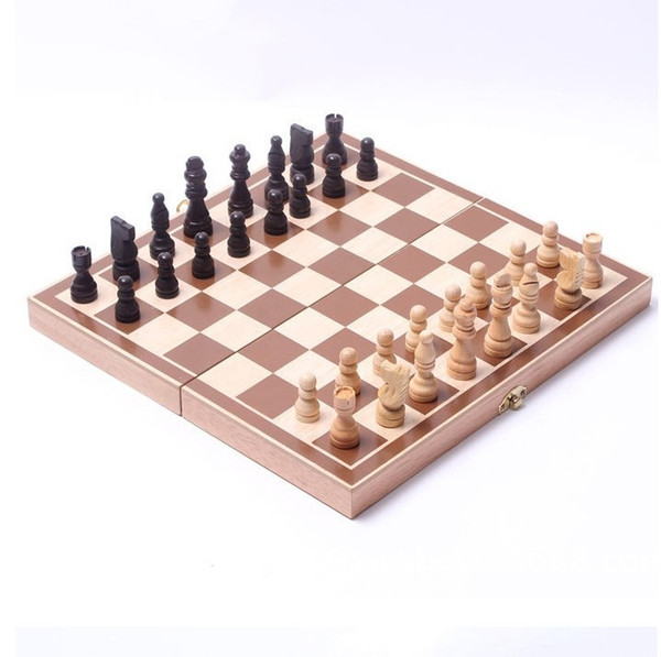 Fashion New Funny Folding Folable Wooden International Chess Set Board Game Funny Game Sports Entertainment hot sale free shipping
