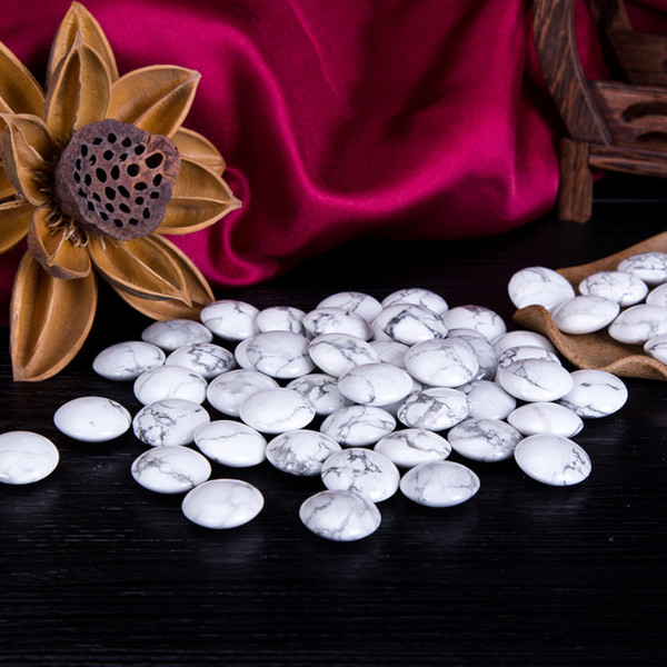 Nutural White Turquoise Double sides convex better than Yunzi Go game stone beads Chinese nice gift Weiqi set Free shipping 185pcs