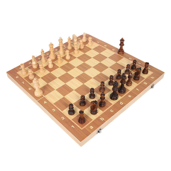 2017 Funny Folding Folable Wooden chess game with chess folding International Chess Funny Game Sports Entertainment free shipping