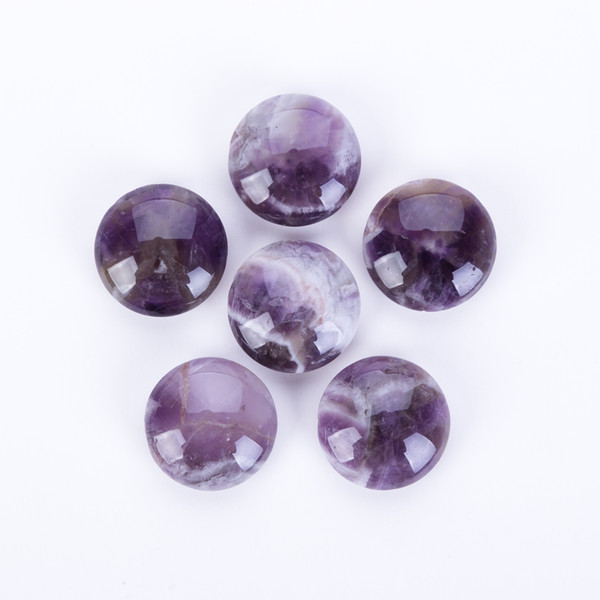Natural Amethyst Gemstone go game beads double sides convex bead Chinese Chess beads