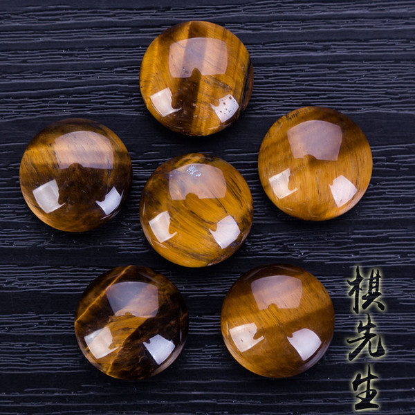 Natural double side convex go stones beads go game weiqi Tiger eye