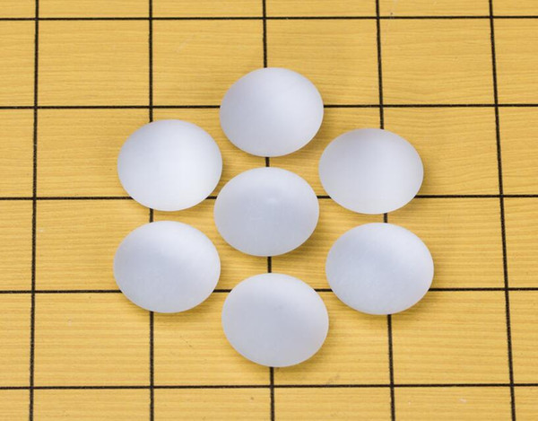 Cat eye white frost go beads double convex Chinese chess weiqi go beads