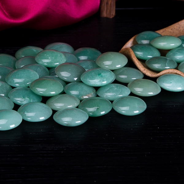 Nutural Green Jade Double sides D shape Go stone beads Chinese Wiki Free shipping 185pcs