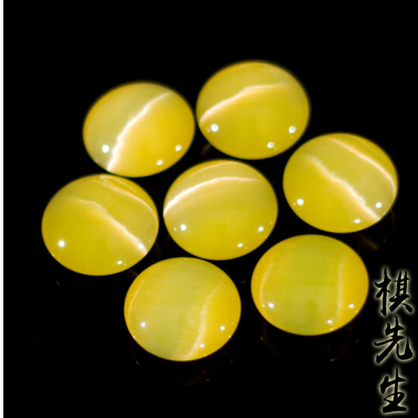 Shining yellow cat eye go game beads double convex weiqi wiki bead free shipping