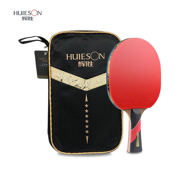 6 Star Table Tennis Racket Pimples-in Rubber Table Tennis Bat Ping Pong Paddle with Bag for Children Top Quality Hotsale