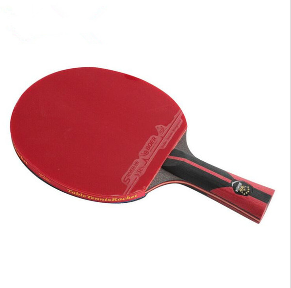 FL Long Handle 6 Stars TableTennis Racket Bats CS Short Handle Ping Pong Paddle Pimples In rubber Ping Pong Racket With Racket Bag