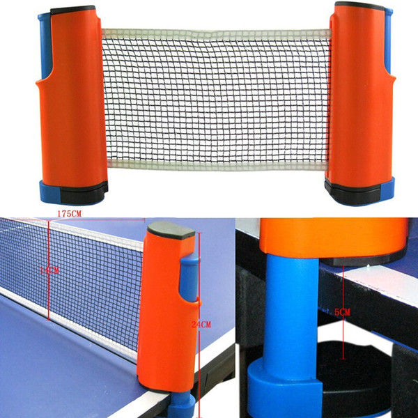 Table Tennis Nets Posts Newest Retractable Table Tennis Ping Pong Games Portable Net Kit Replacement Black Top Quality 1BZ