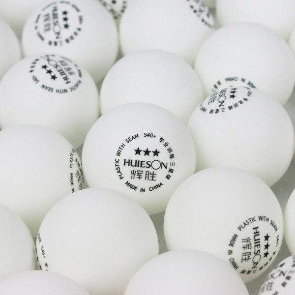 Huieson 100pcs/lot 3 Star ABS Plastic Table Tennis Balls 40+ 2.8g Environmental PingPong Balls for Adults Match Training
