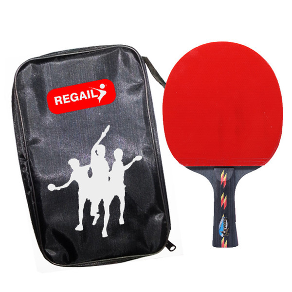High Quality Table Tennis Rackets Pimples-in Rubber Bat Ping Pong Paddle, 1 Racket blade + 1 Ball + 1 Racket Pouch