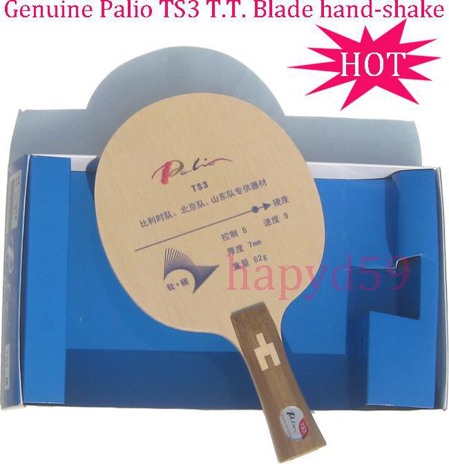 free ship Genuine table tennis blade Palio TS3 quick attack looping style Ti+Carbon hand-shake table tennis racquet