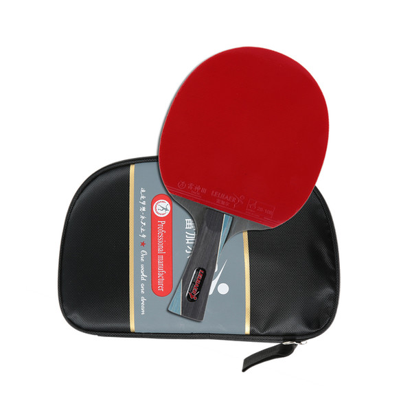 LEIJIAER Table Tennis RacketPong Paddle Bat Blade Carry Case Long Handle Short Handle Rubber Wood Racket Table Tennis