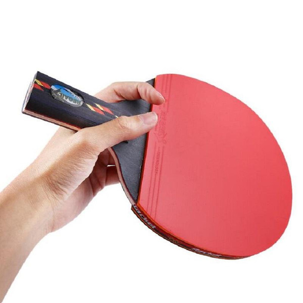Long Handle Shake-hand Grip Table Tennis Racket Ping Pong Paddle Pimples In rubber Ping Pong Racket With Racket Pouch Free Shipping