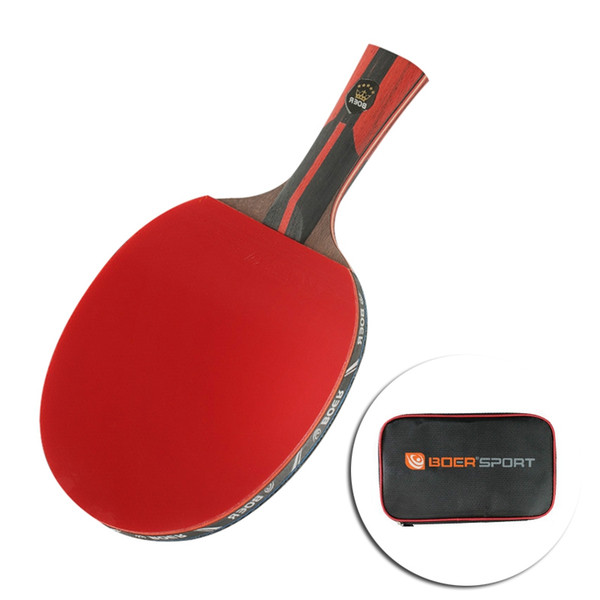 Table Tennis Racket+Carry Bag Set Table Tennis Rubber Racket Indoor Sports Pimples Out Speed and Control Racquet Sports