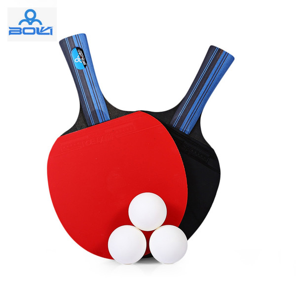 BOLI A10 2pcs / Set Table Tennis Ping Pong Racket Long handle or short handle Table Tennis Rackets Ping Pong Paddle Table Tennis Racket Set